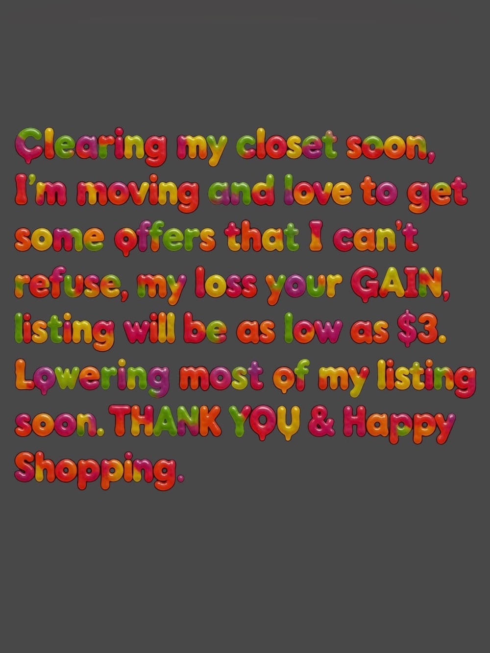 lululemon athletica Multicolor Glossy Balloon Letter Graphic Print